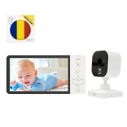 Baby monitor video PNI BM500 cu ecran de 5 inch si Sticky Pad inclus