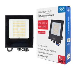 Proiector LED exterior PNI GreenHouse WS550NP 50W, IP65, reglabil