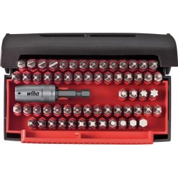 Set biti Wiha 61 piese 1/4 cu suport magnetic pentru insurubare precisa