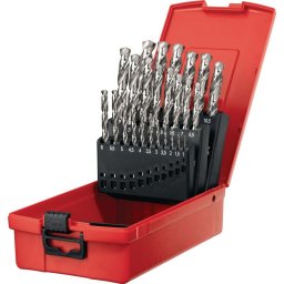 Set burghie HSS Hilti 1-13 mm, 25 piese, in cutie metalica