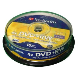 Mediu optic Verbatim DVD+RW 4.7Gb 4X 10 bucati