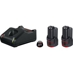 Bosch Bosch Powertools starter set 12V (2x GBA 12V 2.0Ah + GAL 12V-40 Professional), charger (black, 2x battery + charger)