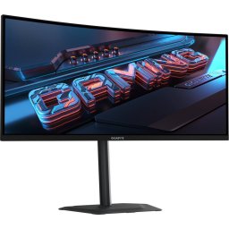 Monitor Gigabyte GS34WQCA, gaming monitor - 34 - black, WQHD, VA, curved, FreeSync-Premium, Adaptive-Sync, 120Hz panel