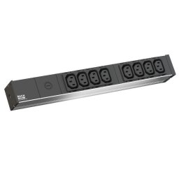 Prelungitor PDU BACHMANN, 1U pt. rack 19 inch, 8 prize IEC, intrare IEC, max 10 A, cablu 2 m, negru, "333.408" (include TV 3.50lei)