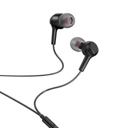Casti Căști Wireless In-Ear Hoco Handsfree M78 El Placer, Cu microfon, 3.5 mm, 1.2m – Negru