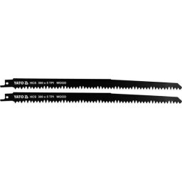 Set 2 lame pentru fierastrau sabie YT-33920, 300 mm, 5 TPI, pentru lemn