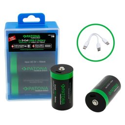 Acumulator Patona Premium LR20 cu incarcare USB-C - 1412