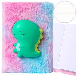 Accesorii birotica Caiet de pluș căptușit cu dinozauri verzi 3D colorate