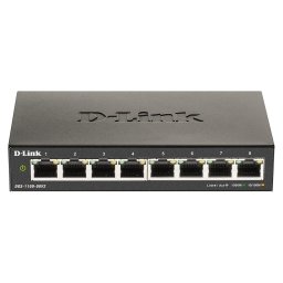 SWITCH D-LINK SMART 8 porturi Gigabit carcasa metalica, "DGS-1100-08V2" (timbru verde 2 lei)