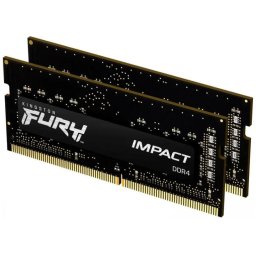 KINGSTON 32GB 3200MHz DDR4 CL20 SODIMM Kit of 2 FURY Impact, "KF432S20IBK2/32"