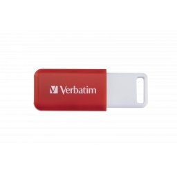MEMORIE USB VERBATIM DATABAR 16GB USB 2.0 ROSU "49453" (TIMBRU VERDE 0.03 LEI)