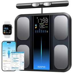 Cantar SMART Digital RENPHO MSC01 Analiza Corporala Segmentala, Wifi, Bluetooth, 50+ metrici de sanatate, Apple Health, Fitbit, Samsung Health