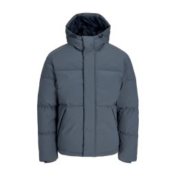 Jack & Jones Geaca barbati, PUFFER, cu gluga, JJESOHO, Gri albastrui (SELECTATI MARIMEA: M)