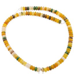 Sirag Agat galben cu verde rondele 6mm, 37cm