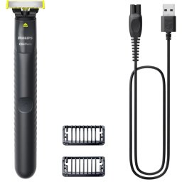 Aparat de ras Philips OneBlade QP1424/20, Utilizare umeda & uscata, 2 lame, Negru