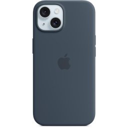 Husa de protectie Silicone Case with MagSafe pentru iPhone 15, Storm Blue
