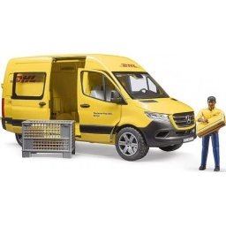 Bruder MB Sprinter DHL with driver, model vehicle (yellow)