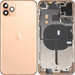 Piese si componente Capac Baterie Apple iPhone 11 Pro Max, Cu Carcasa Mijloc, Auriu, Swap