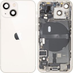 Piese si componente Capac Baterie Apple iPhone 13 mini, Cu Carcasa Mijloc, Full Parts, Alb (Starlight), Swap