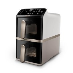 Friteuza Friteuza cu aer cald verticala Philips Dual Stack Seria 4000, NA462/80, compact digital, 2 cosuri simetrice