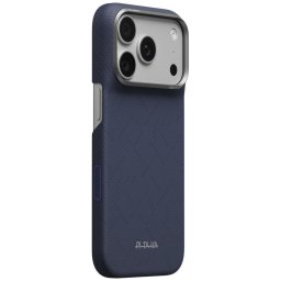 Husa Husă PITAKA Edge Case PTK Weaving-Sapphire MagSafe pentru iPhone 18 Pro / 17 Pro albastru