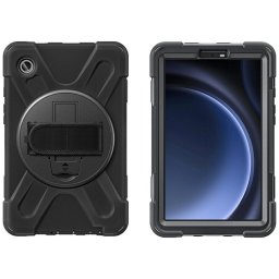 Husa Husă robustă cu suport 4smarts Rugged husă Grip pentru Samsung Galaxy Tab A9 negru