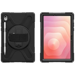 Husa Husă robustă cu suport 4smarts Rugged husă Grip pentru Samsung Galaxy Tab S11 negru