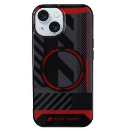 Husa Audi IML Sport MagSafe Case iPhone 15 / 14 / 13 6.1" negru/black hardcase AU-IMLMIP15-RSQ/D2-BK