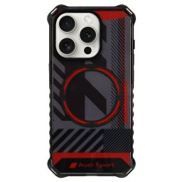 Husa Audi IML Sport MagSafe Case iPhone 15 Pro 6.1" negru/black hardcase AU-IMLMIP15P-RSQ/D2-BK