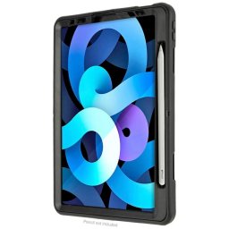 Husă robustă pentru iPad Air 10.9 a 4-a generație, cu prindere prin cablu, neagră