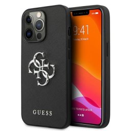 Husa Guess GUHCP13LSA4GSBK iPhone 13 Pro/13 6,1" negru/black hardcase Saffiano 4G Metal Logo