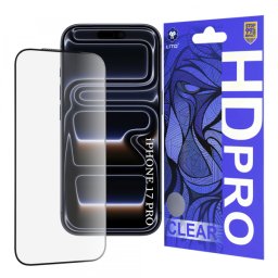 Folie de protectie Ecran Lito HD Pro Clear pentru Apple iPhone 18 Pro / 17 Pro, Sticla Securizata, Full Glue, Neagra