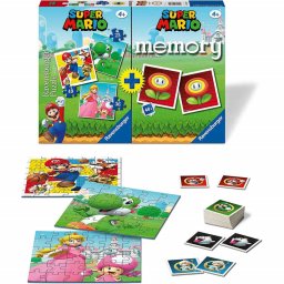 Puzzle si Joc Memory Super Mario, 25/36/49 Piese