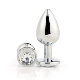 SuperLove Anal Jewel Silver-Clear Small
