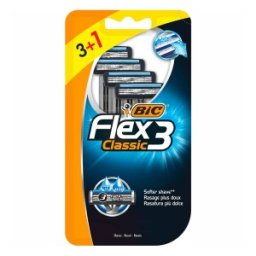 Set 2 x 4 Aparate de Ras BIC Flex 3 Classic, 3 Lame, Barbati