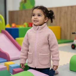 Jachetă din Fleece de Lână pentru Copii (Nedublată),Culoare Pink