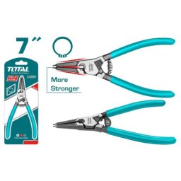 Cleste pentru sigurante elastice externe TOTAL, cap drept, 180 mm (7")