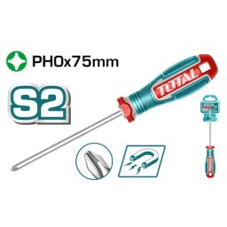 Surubelnita Phillips TOTAL PH0, S2, 75 mm, magnetica, maner ergonomic