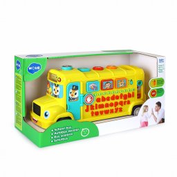 Autobuz scolar educativ cu sunete si lumini pentru litere si cifre
