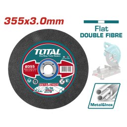 Disc abraziv TOTAL pentru taiere metal si inox, 355 x 3 x 25,4 mm