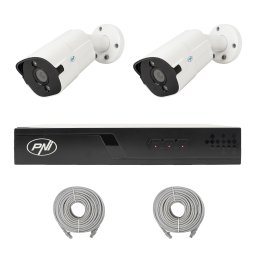 Kit supraveghere video PNI House IP710J POE 4K 8MP cu 2 camere
