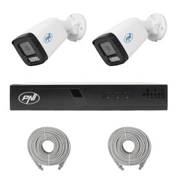 Sistem supraveghere video PNI House IP710J cu 2 camere 5MP PoE