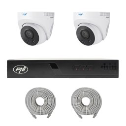 Sistem supraveghere video PNI House IP710J PoE cu 2 camere 5MP
