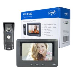 Interfon video PNI DF930 cu monitor LCD 7 inch si control yala