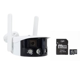 Camera de supraveghere IP wireless PNI IP590 Dual Lens 2x2MP cu card 128GB