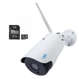 PNI House IP52 2MP 1080P wireless IP video surveillance camera package + PNI 128GB MicroSD memory card with SD adapter