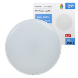 Plafoniera LED smart PNI D-Light CL2436T Wi-Fi RGBW 36W, 41 cm