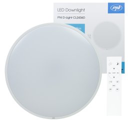 Plafoniera LED PNI D-Light CL2436D 36W dimabila cu telecomanda, 41 cm