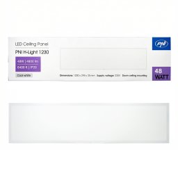 Panou LED incastrat PNI H-Light 1230, 48W, 4800 lm, 6400K