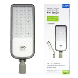 Lampa stradala LED PNI SL620 200W, 24000 lm, 6500K, IP65, 230V